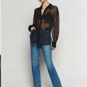 Reformation Will Oversized Sheer Shirt